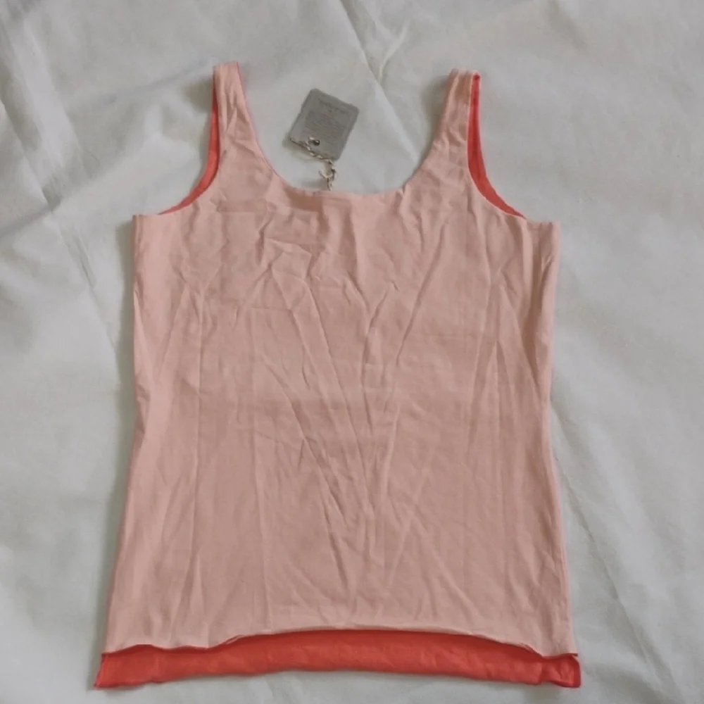 NWT Matilda Jane Light Peach Coral Lined Tank Top -Summer Beach Resort Vacation